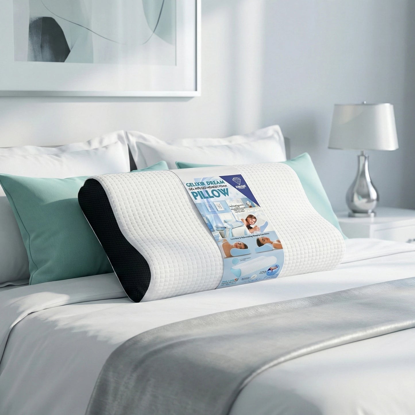 Gelixir Dream Gel-Infused Memory Foam Pillow – Cooler Comfort